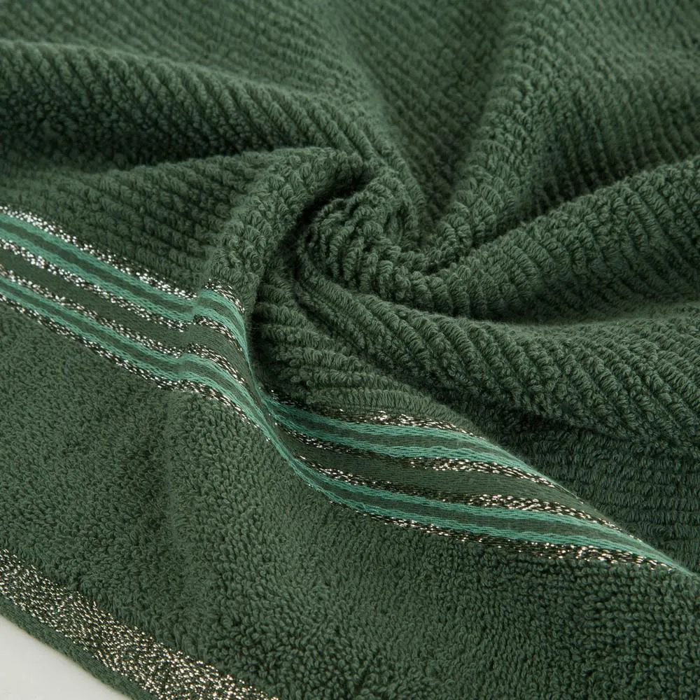 Ręcznik 70x140 Filon 07 zielony ciemny 530g/m2 Eurofirany