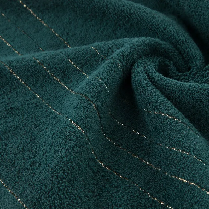 Ręcznik Gala 30x50 zielony ciemny  zdobiony błyszczącą nicią 500 g/m2 Eurofirany