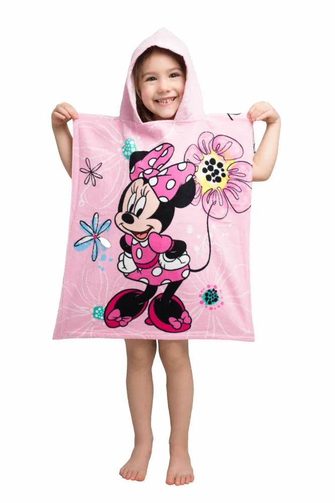 Poncho dla dzieci 50x115 Myszka Mini  ręcznik z kapturem dziecięce August 23