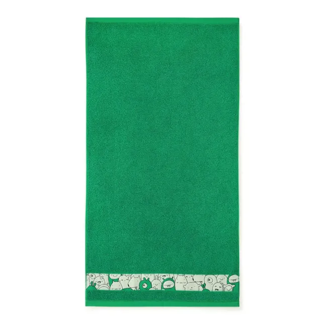 Ręcznik 70x130 Slames zwierzątka Malachit-5617 zielony frotte bawełniany dziecięcy