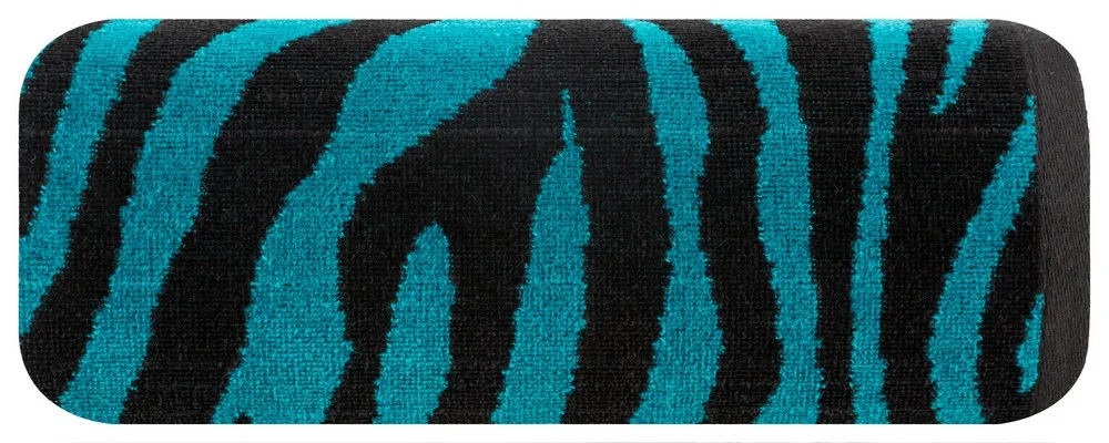 Ręcznik Zebra 70x140  czarny turkusowy 500g/m2 frotte Eurofirany