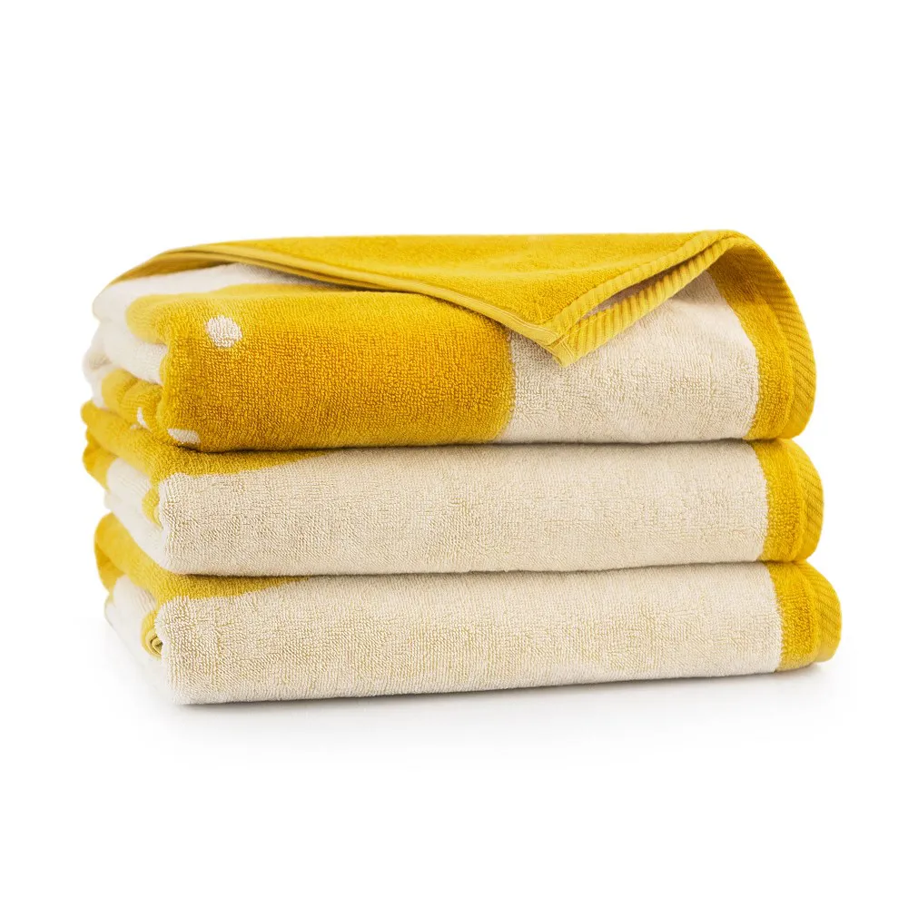 Ręcznik plażowy 70x130 Żyrafa żółty frotte 9003 Zwoltex