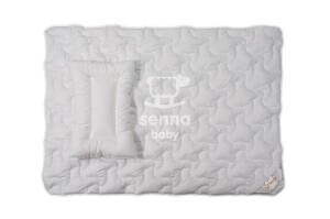 Kołdra dla dzieci 100x135 poduszka 40x60 Corneo Eco biała jednowarstwowa z włóknem kukurydzianym biodegradowalnym  Inter-Widex