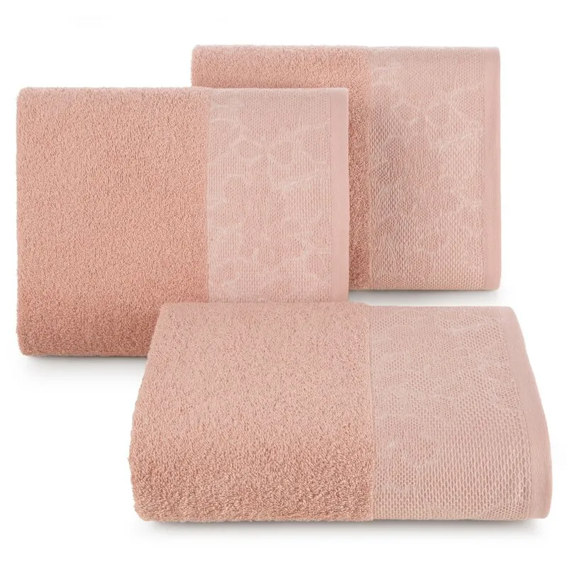 Ręcznik Tulia 50x90 pudrowy różowy  frotte 485 g/m2 Eurofirany