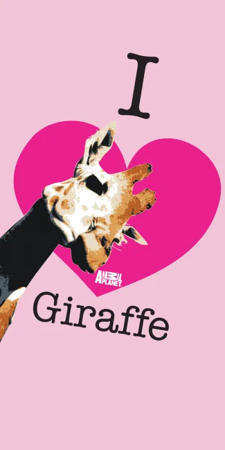 Ręcznik Animal Planet  75x150 C Giraffe różowy 5422
