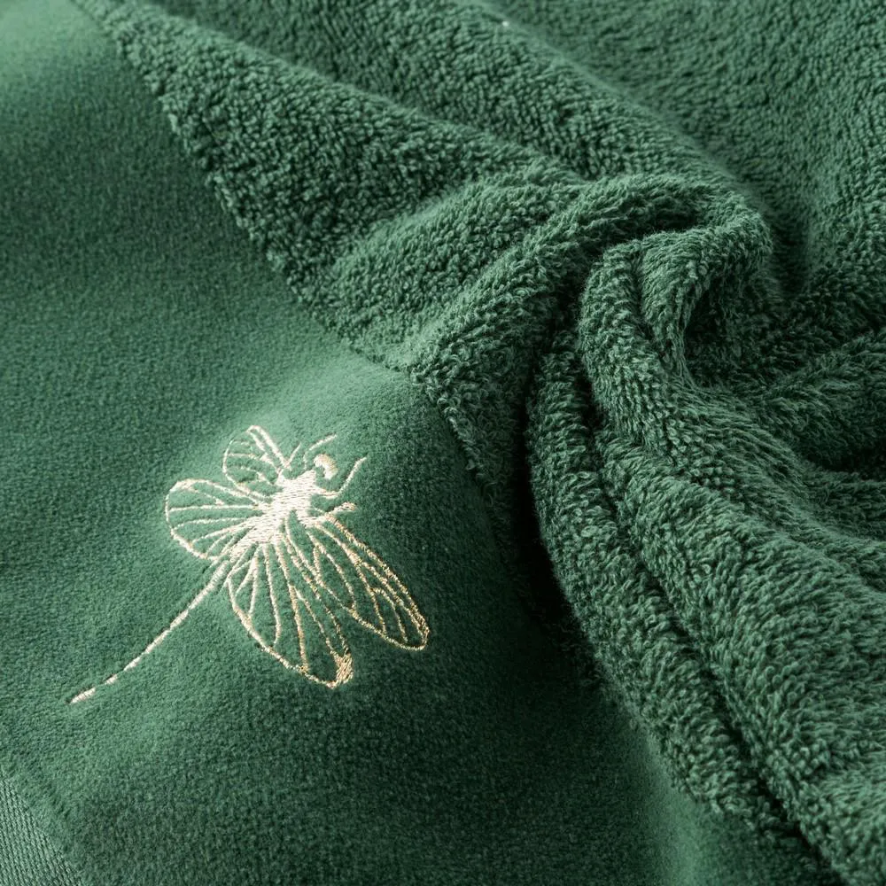 Ręcznik Lori 1 50x90 zielony ważka 485g/m2 frotte Eurofirany