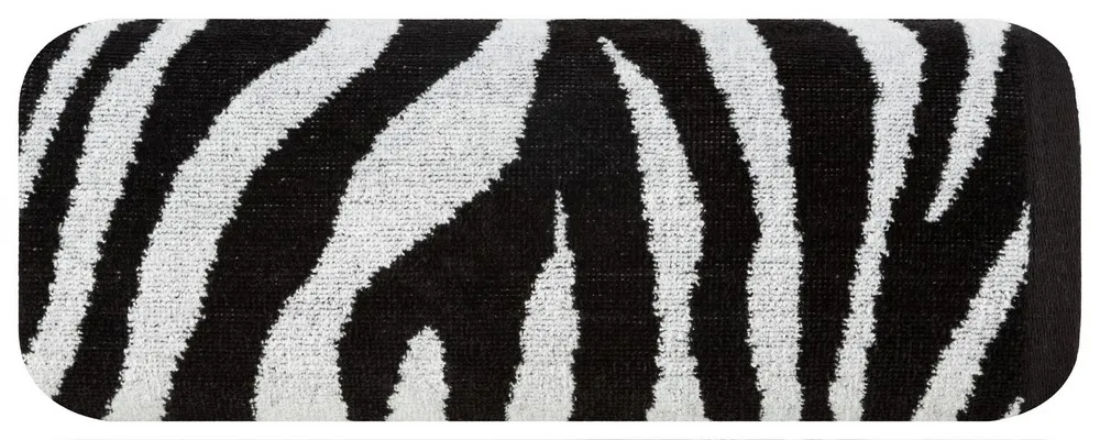 Ręcznik Zebra 50x90 czarny biały 500g/m2 frotte Eurofirany