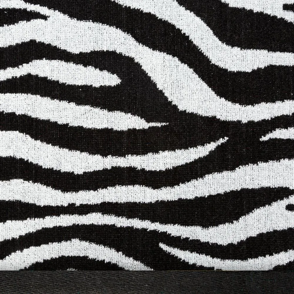 Ręcznik Zebra 50x90 czarny biały 500g/m2 frotte Eurofirany