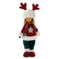 Ozdoba świąteczna Doll lalka 21x12x52 czerwona Eurofirany