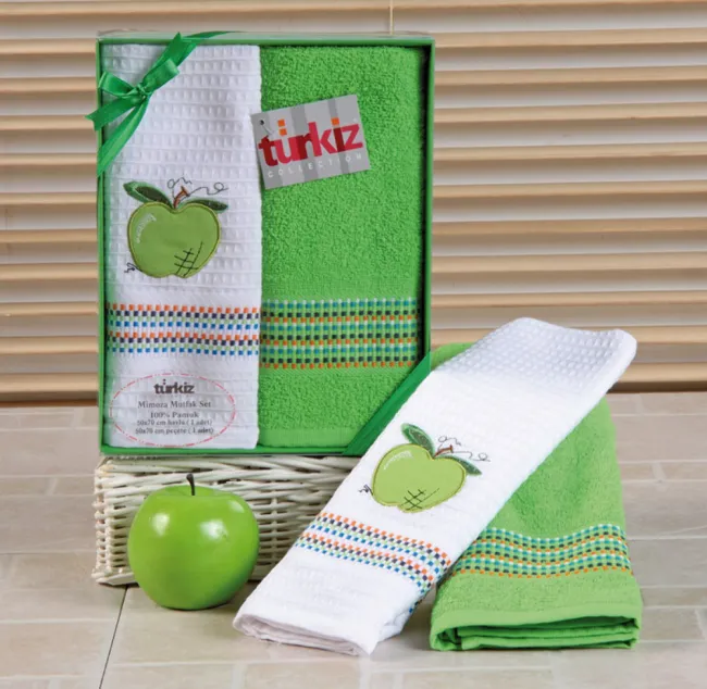 Komplet ręczników kuchennych 2 szt 50x70 Mimoza T30015-A zielony Darymex