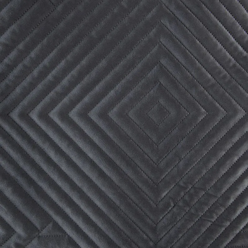 Narzuta dekoracyjna 220x240 Sofia 2 czarna geometria welurowa Eurofirany 1