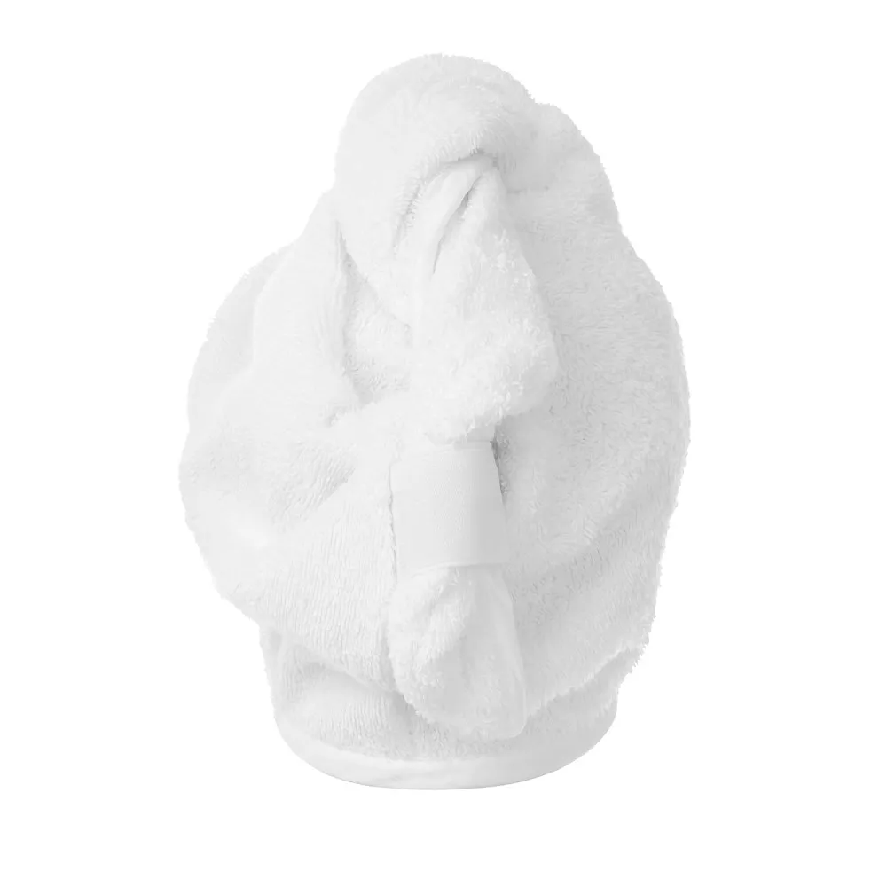 Turban kąpielowy 65x23 biały frotte new  ręcznik do włosów na głowę