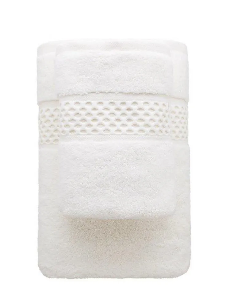 Ręcznik Rete 50x90 kremowy frotte 650 g/m2 bawełniany przędza dwupętelkowa soft touch 24/2