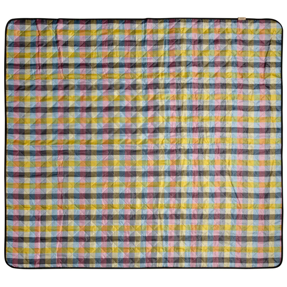 Koc piknikowy 130x145 Harmony żółty       różowy kratka Eurofirany