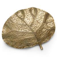 Patera metalowa Karen 31x27 złota w formie liścia Eurofirany