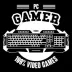 Ręcznik plażowy 70x140 Gamer gracz pad game czarny biały 3484 z motywem gamingowym młodzieżowy bawełniany dla gracza