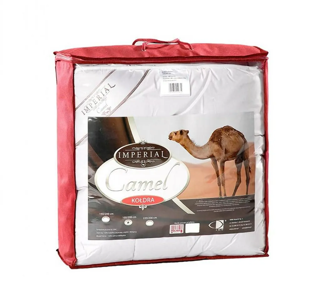Kołdra wełniana 160x200 Imperial Camel Krakau biała AMW