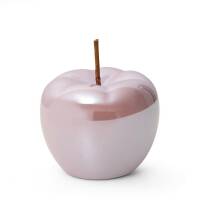 Figurka ceramiczna Simona 1 11x11x13 jabłko różowa z perłowym połyskiem 06 Eurofirany