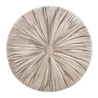 Poduszka dekoracyjna 40 cm Velvet beżowa welurowa okrągła Eurofirany