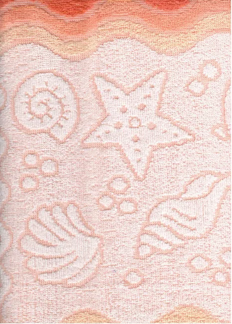 Ręcznik Flora 80x150 brzoskwiniowy muszelki rozgwiazdy Greno
