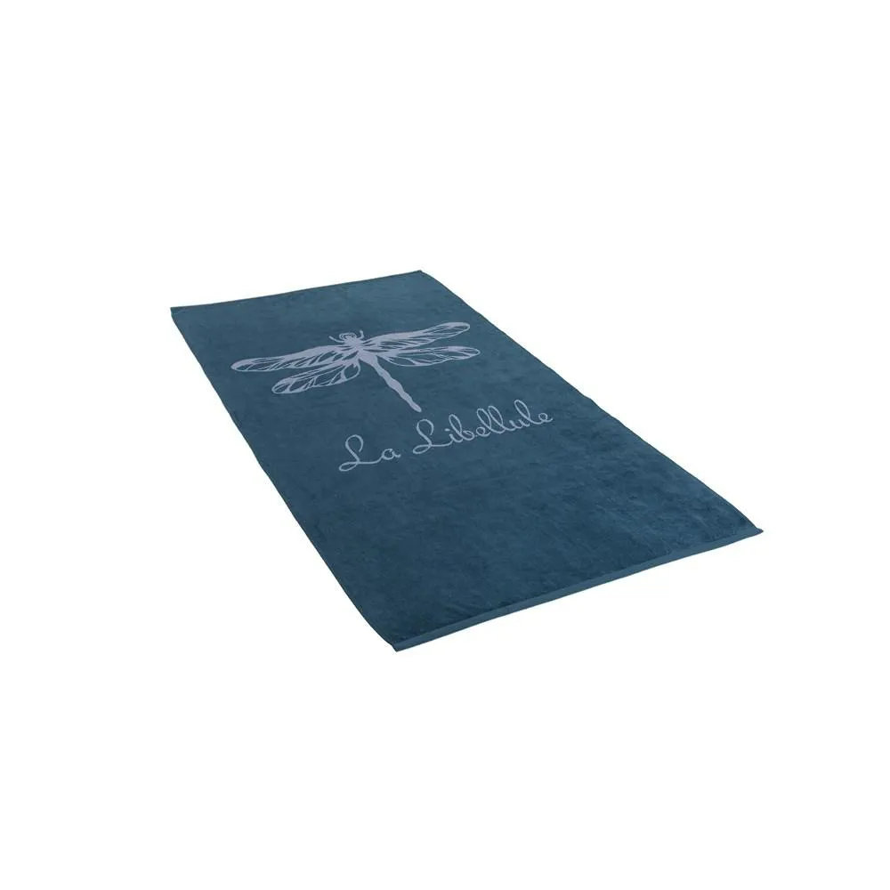 Ręcznik plażowy 90x170 Biglibel turkusowy ciemny ważka ZV-7796R welurowy 380g/m2 Clarysse