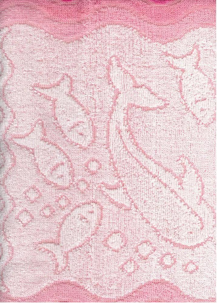Ręcznik Flora Ocean 70x140 różowy         bawełniany frotte 380 g/m2 Greno