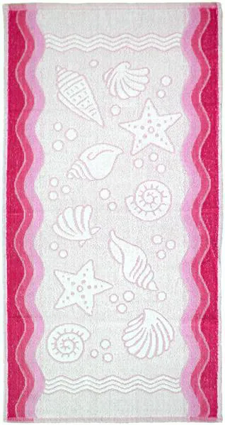 Ręcznik Flora Ocean 70x140 różowy         bawełniany frotte 380 g/m2 Greno