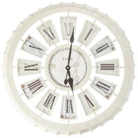 Zegar ścienny 60x60x5 Mandy 01 Paris kapsel kremowy Eurofirany