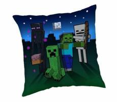 Poduszka dziecięca 40x40 Minecraft       Przetrwaj noc dekoracyjna