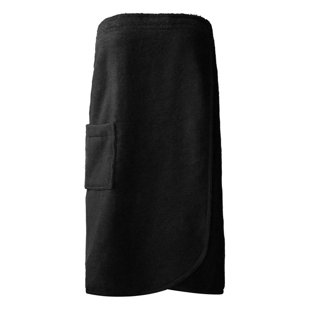 Ręcznik damski do sauny Pareo new S/M  czarne frotte bawełniany