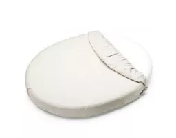 Wodoodporne prześcieradło do owalnego łóżeczka Soft Dream Oval 84x50 białe PETITE&MARS