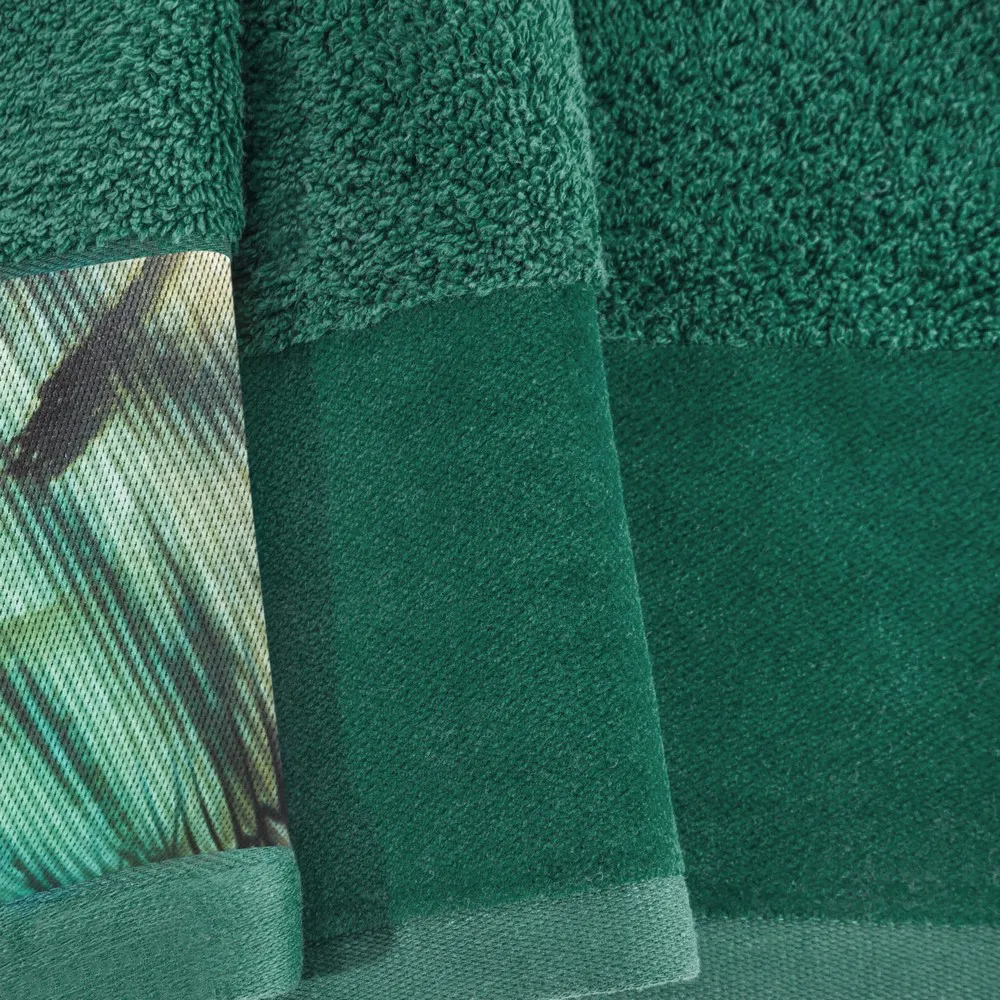 Komplet ręczników w pudełku Collin 2szt 70x140 zielony ciemny 500g/m2 frotte Eva Minge Eurofirany