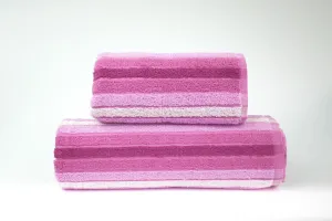 Ręcznik Eden 50x90 różowy paseczki 400g/m2 Greno