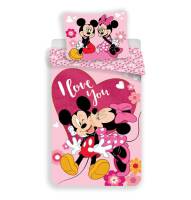 Pościel dziecięca 140x200 Myszka Mini i Miki zakochani 8415 Minnie Mickey Mouse poszewka 70x90