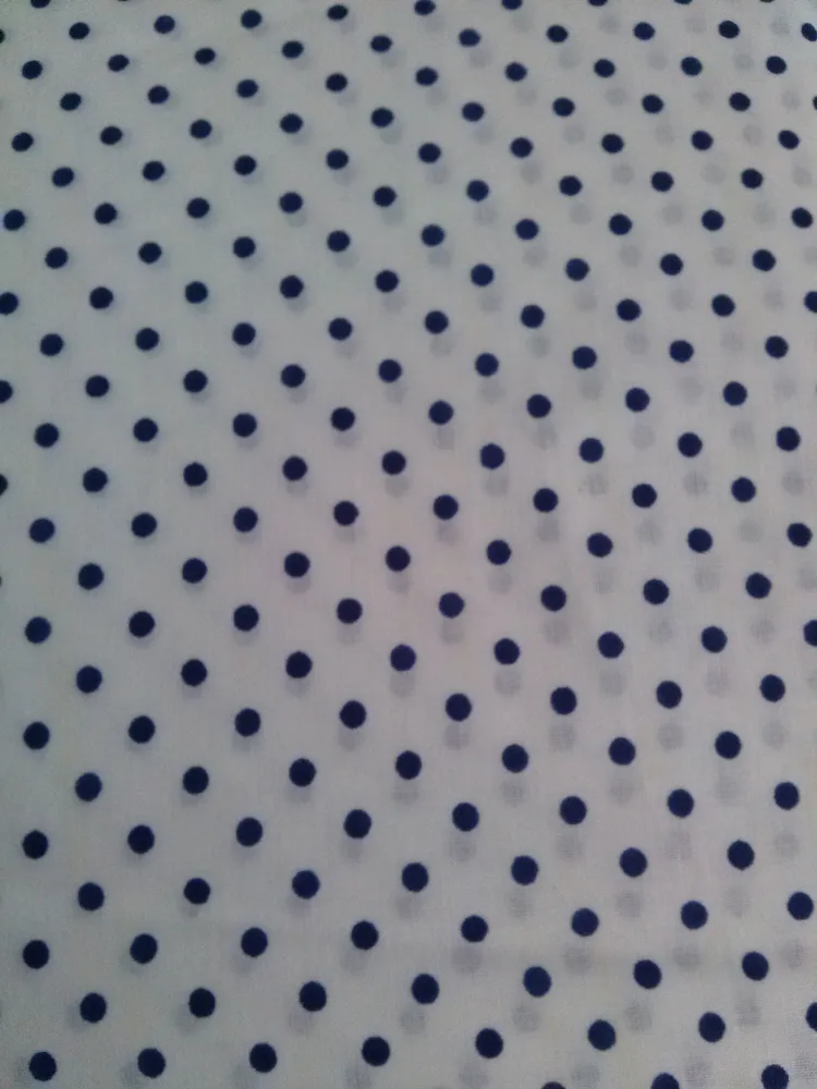 Pościel bawełnyiane 160x200 wzór 38 Granatowe Malutkie Kółeczka na Białym Tle- wzór w przybliżeniu