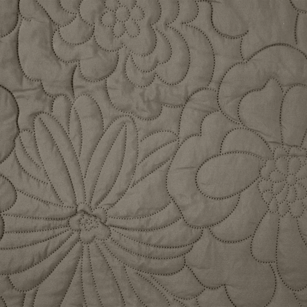 Narzuta dekoracyjna 200x220 Alara 4 beżowa ciemna wzór w kwiaty