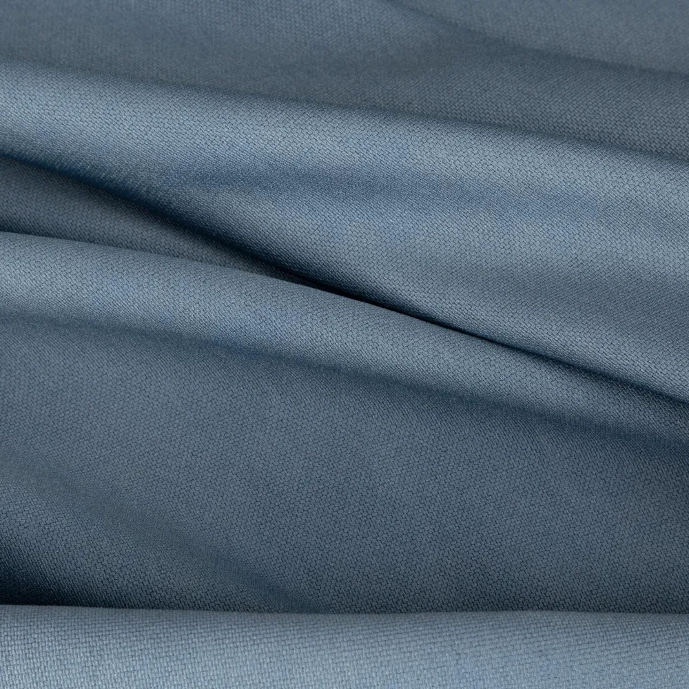 Zasłona 140x250 Palermo 6 niebieska gotowa na przelotkach z miękkiej tkaniny z efektem melanżu Terra Collection Eurofirany