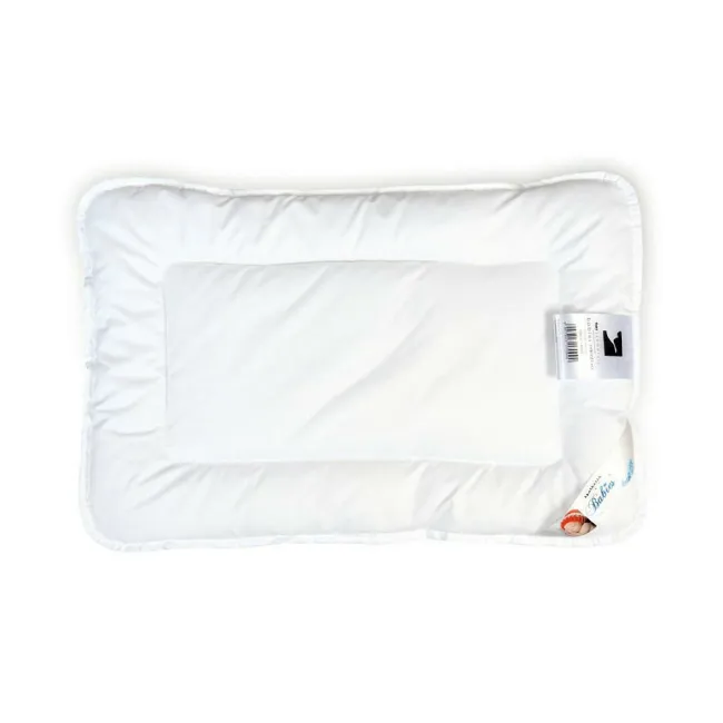 Poduszka antyalergiczna 50x60 Babies dziecięca płaska biała z bawełny 250 g/m