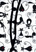 Fartuch kuchenny bawełniany 75x62 998E czarny kot koty kotki