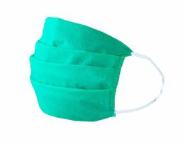 Maseczka maska ochronna na twarz jednorazowa komplet 10 szt. flizelina trzywarstwowa zielona na gumki Produkt Polski
