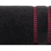 Ręcznik 70x140 Amanda czarny z ozdobną welurową bordiurą w pasy frotte 500 g/m2 Eurofirany
