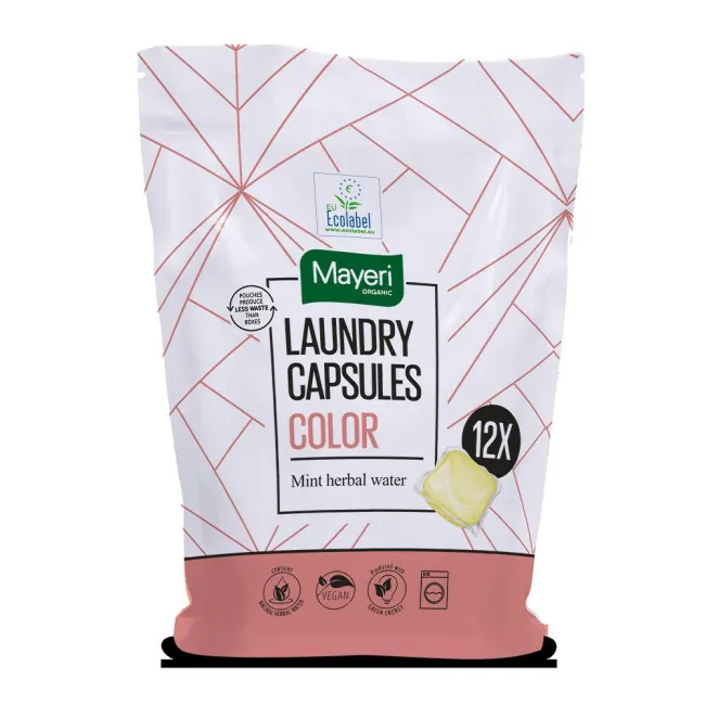 Kapsułki do prania Color 12szt.           wegańskie ecolabel Mayeri Organic