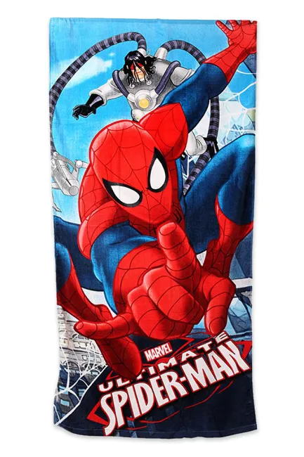 Ręcznik plażowy 70x140 Spiderman 4681 Człowiek Pająk Octopus dziecięcy