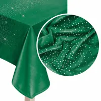 Obrus bieżnik dekoracyjny 40x140 Shiny zielony butelkowy welurowy z kryształkami