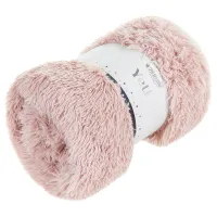 Koc narzuta 150x200 Yeti włochacz pudrowy różowy futrzak na łóżko