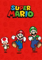 Koc polarowy 100x140 Super Mario 027 czerwony Faro