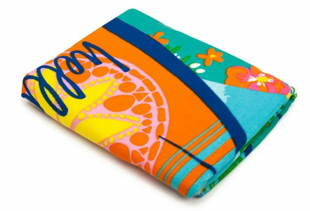 Ręcznik plażowy 72x146 duży Monica 03 Relax Deski surfingowe wakacje mikrofibra 270g/m2 kąpielowy