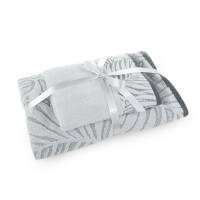 Komplet ręczników 2 szt Lorena srebrny stalowy 490 g/m2 frotte zestaw upominkowy Eurofirany