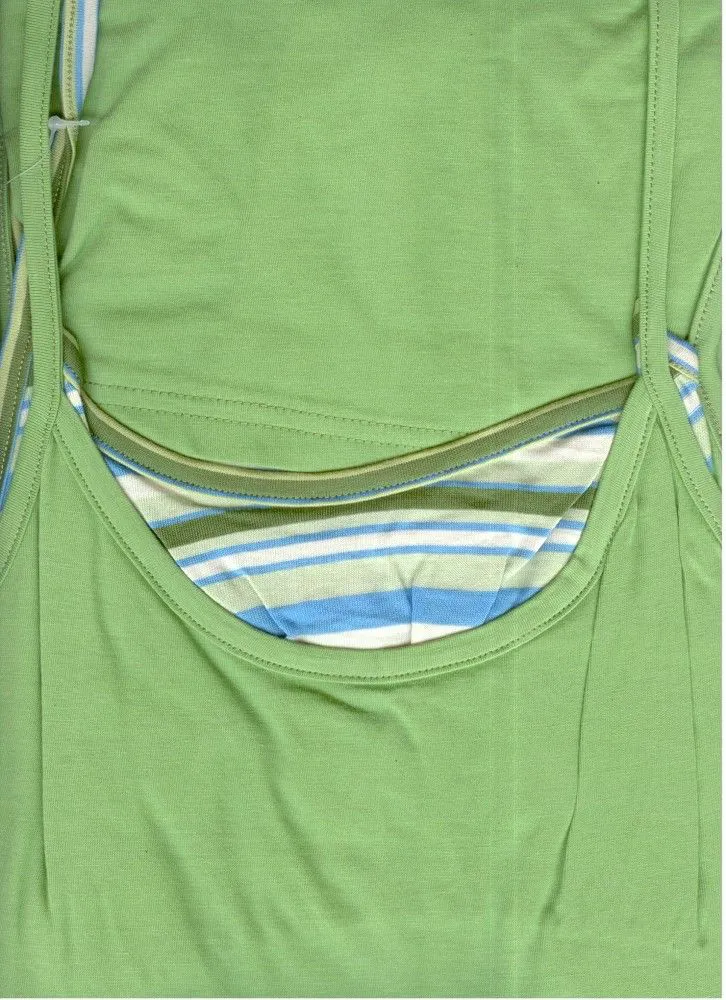 Koszula damska paski 42 S zielona ramiączka Luna