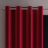 VELVI Zasłona gotowa na przelotkach, szerokość 140 x wysokość 250cm, kolor 043 czerwony VELVI0/ZGP/043/140250/1
